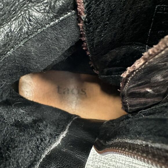 Taos Footwear Crave Combat Boots Womens Sz US 6.5 EU 37 Bordeaux Leather Lace Up - Picture 15 of 16